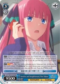 Sensitive and Straightforward, Nino Nakano - The Quintessential Quintuplets - Weiss Schwarz card