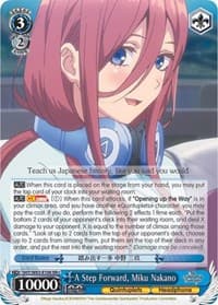 A Step Forward, Miku Nakano - The Quintessential Quintuplets - Weiss Schwarz card