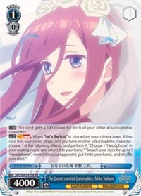 The Quintessential Quintuplets, Miku Nakano - The Quintessential Quintuplets - Weiss Schwarz card
