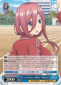 In a Jersey, Miku Nakano (SR) - The Quintessential Quintuplets - Weiss Schwarz card