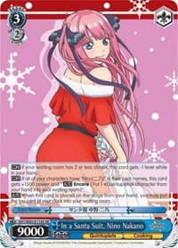 In a Santa Suit, Nino Nakano (SR) - The Quintessential Quintuplets - Weiss Schwarz card