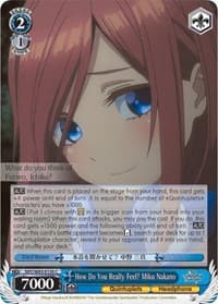 How Do You Really Feel? Miku Nakano - The Quintessential Quintuplets - Weiss Schwarz card