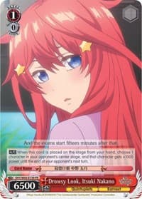 Drowsy Look, Itsuki Nakano - The Quintessential Quintuplets - Weiss Schwarz card