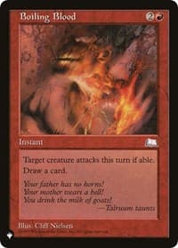 Boiling Blood - The List Reprints - Magic: The Gathering card