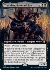 Timothar, Baron of Bats (Extended Art) - Commander: Innistrad: Crimson Vow - Magic: The Gathering card