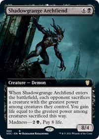 Shadowgrange Archfiend (Extended Art) - Commander: Innistrad: Crimson Vow - Magic: The Gathering card