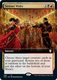 Sinister Waltz (Extended Art) - Commander: Innistrad: Crimson Vow - Magic: The Gathering card
