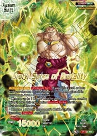 Broly // Broly, Surge of Brutality (Gold Stamped) - Mythic Booster - Dragon Ball Super: Masters card