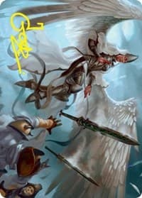 Angelic Quartermaster Art Card (Gold-Stamped Signature) - Art Series: Innistrad: Crimson Vow - Magic: The Gathering card