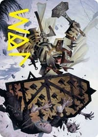 Estwald Shieldbasher Art Card (Gold-Stamped Signature) - Art Series: Innistrad: Crimson Vow - Magic: The Gathering card
