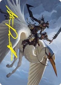 Gryffwing Cavalry Art Card (Gold-Stamped Signature) - Art Series: Innistrad: Crimson Vow - Magic: The Gathering card