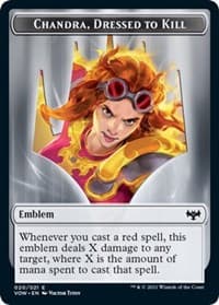 Emblem - Chandra, Dressed to Kill - Innistrad: Crimson Vow - Magic: The Gathering card