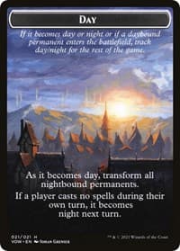 Day // Night Double-Sided Token - Innistrad: Crimson Vow - Magic: The Gathering card