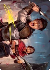 Daybreak Combatants Art Card (Gold-Stamped Signature) - Art Series: Innistrad: Crimson Vow - Magic: The Gathering card