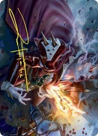 Flame-Blessed Bolt Art Card (Gold-Stamped Signature) - Art Series: Innistrad: Crimson Vow - Magic: The Gathering card