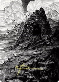 Mountain Art Card (Gold-Stamped Signature) - Art Series: Innistrad: Crimson Vow - Magic: The Gathering card