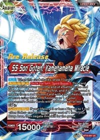 Son Goten // SS Son Goten, Kamehameha Miracle - Saiyan Showdown Pre-Release Cards - Dragon Ball Super: Masters card