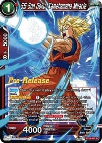 SS Son Goku, Kamehameha Miracle - Saiyan Showdown Pre-Release Cards - Dragon Ball Super: Masters card
