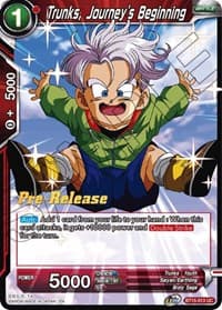 Trunks, Journey's Beginning - Saiyan Showdown Pre-Release Cards - Dragon Ball Super: Masters card