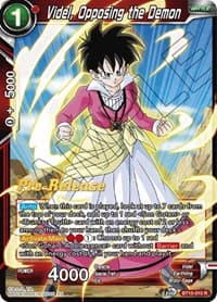 Videl, Opposing the Demon - Saiyan Showdown Pre-Release Cards - Dragon Ball Super: Masters card