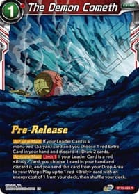 The Demon Cometh - Saiyan Showdown Pre-Release Cards - Dragon Ball Super: Masters card