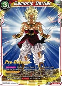 Demonic Barrier - Saiyan Showdown Pre-Release Cards - Dragon Ball Super: Masters card