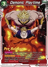 Demonic Playtime - Saiyan Showdown Pre-Release Cards - Dragon Ball Super: Masters card