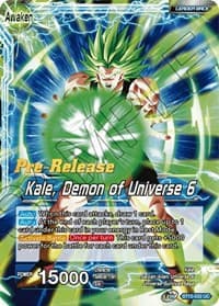 Kale // Kale, Demon of Universe 6 - Saiyan Showdown Pre-Release Cards - Dragon Ball Super: Masters card