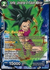 Kefla, Universe 6 Fusion Warrior - Saiyan Showdown Pre-Release Cards - Dragon Ball Super: Masters card