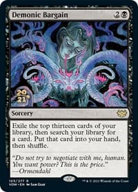 Demonic Bargain - Prerelease Cards - Magic: The Gathering card