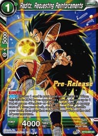 Raditz, Requesting Reinforcements - Saiyan Showdown Pre-Release Cards - Dragon Ball Super: Masters card