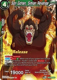 Son Gohan, Simian Revenge - Saiyan Showdown Pre-Release Cards - Dragon Ball Super: Masters card