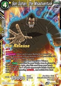 Son Gohan, the Misadventure - Saiyan Showdown Pre-Release Cards - Dragon Ball Super: Masters card