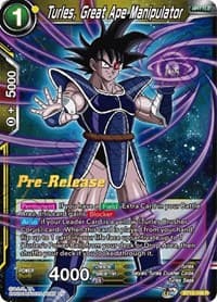 Turles, Great Ape Manipulator - Saiyan Showdown Pre-Release Cards - Dragon Ball Super: Masters card
