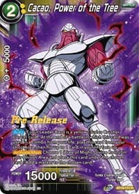 Cacao, Power of the Tree - Saiyan Showdown Pre-Release Cards - Dragon Ball Super: Masters card
