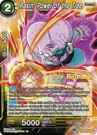 Rasin, Power of the Tree - Saiyan Showdown Pre-Release Cards - Dragon Ball Super: Masters card