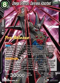 Omega Shenron, Darkness Absorbed - Saiyan Showdown Pre-Release Cards - Dragon Ball Super: Masters card