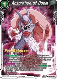 Absorption of Doom - Saiyan Showdown Pre-Release Cards - Dragon Ball Super: Masters card