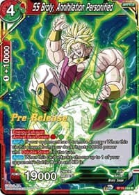 SS Broly, Annihilation Personified - Saiyan Showdown Pre-Release Cards - Dragon Ball Super: Masters card