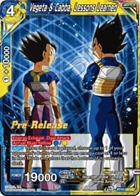 Vegeta & Cabba, Lessons Learned - Saiyan Showdown Pre-Release Cards - Dragon Ball Super: Masters card