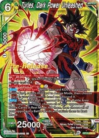 Turles, Dark Power Unleashed - Saiyan Showdown Pre-Release Cards - Dragon Ball Super: Masters card