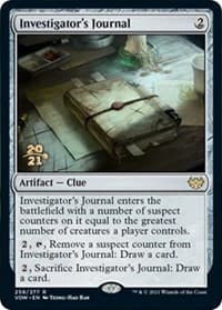 Investigator's Journal - Prerelease Cards - Magic: The Gathering card