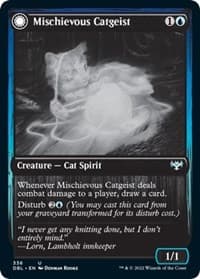 Mischievous Catgeist - Innistrad: Double Feature - Magic: The Gathering card