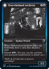 Overwhelmed Archivist - Innistrad: Double Feature - Magic: The Gathering card