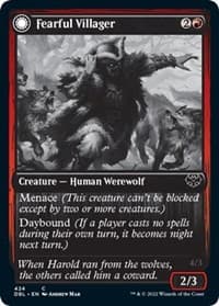 Fearful Villager - Innistrad: Double Feature - Magic: The Gathering card