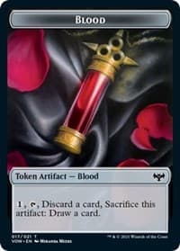 Blood // Zombie (005) Double-Sided Token - Innistrad: Crimson Vow - Magic: The Gathering card