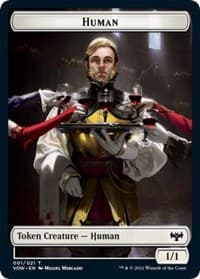 Human (001) // Vampire (016) Double-Sided Token - Innistrad: Crimson Vow - Magic: The Gathering card