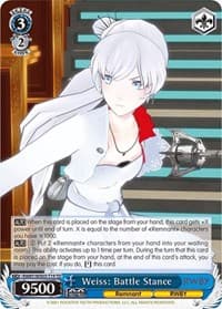 Weiss: Battle Stance - RWBY - Weiss Schwarz card