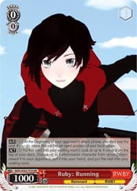 Ruby: Running (RRR) - RWBY - Weiss Schwarz card