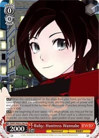 Ruby: Huntress Wannabe - RWBY - Weiss Schwarz card